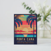 プンタカナDRレトロサンセットお土産1960s ポストカード (スタンド正面)