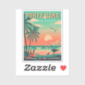 プンタカナDRレトロフラミンゴス土産1950s シール (シート)