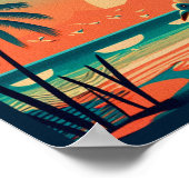 プンタカナDRレトロフラミンゴス土産1950s ポスター (角)