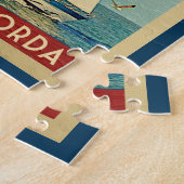 プンタゴルダシルボートヴィンテージトラベルフロリダ ジグソーパズル (側面)