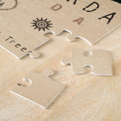 プンタゴルダフロリダレトロサンセットパームツリー1960s ジグソーパズル (側面)