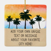 プンタゴルダフロリダレトロサンセットパームツリー1960s セラミックオーナメント (裏面)