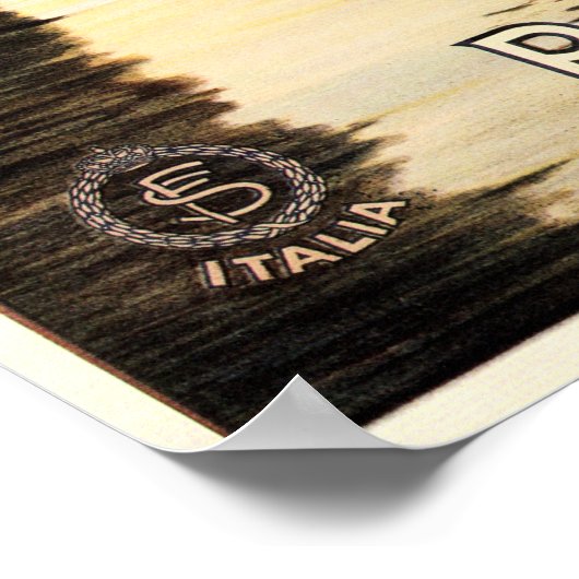 プンタディバルビアナロイタリアヴィンテージイタリアン旅行 ポスター (角)