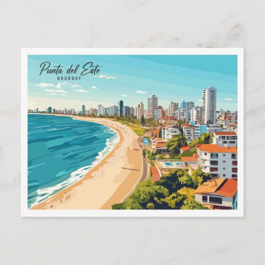プンタデルエステウルグアイイラストレーション旅行 ポストカード (正面)