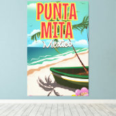 プンタミタ メキシコ 旅行ポスター キャンバスプリント (インサイチュ (ウッドフロア))