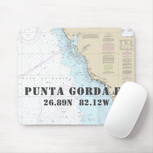 プンタ航海のゴルダフロリダ緯度経度 マウスパッド (マウス)
