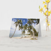 プンタ・カナのビーチ | 誕生日おめでとう カード (黄色い花)