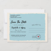 プンタ・カナ ドミニカ共和国 地図 Save the Date 招待状 (裏面)