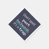 プンパート後方おもしろいパパジョーク英語先生 スタンダードカクテルナプキン (角)