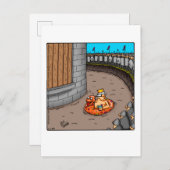 プーおもしろいルパーティの招待状はがき インビテーションポストカード (正面/裏面)