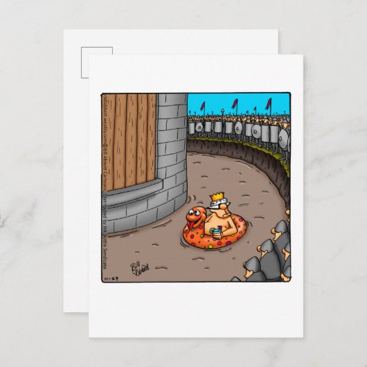 プーおもしろいルパーティの招待状はがき インビテーションポストカード (正面/裏面)