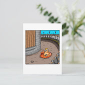 プーおもしろいルパーティの招待状はがき インビテーションポストカード (スタンド正面)