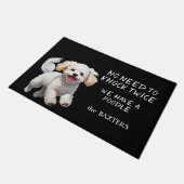 プーおもしろいル犬が2回ノックする必要はない ドアマット (アングル)