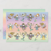 プーお洒落ルパーティーフェアリーメルメイドエンジェル招待状 招待状 (正面/裏面)