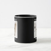 プーかわいらしティ顔かわいい犬40thバースデーブラック マグカップ (中央)