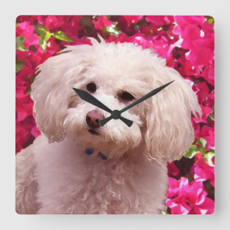 プーかわいらしル スクエア壁時計