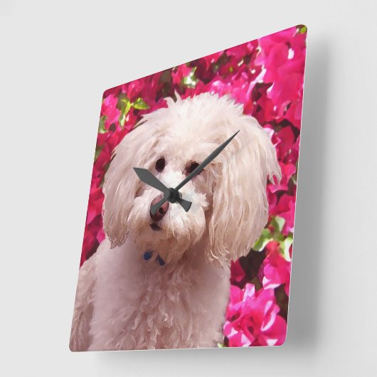 プーかわいらしル スクエア壁時計 (傾斜)