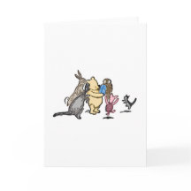 プーと友人のブループレゼントにワイン