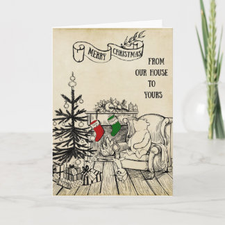 プーと子豚 – メリークリスマス カード