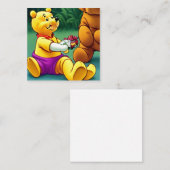 プーのワイン2. スクエア名刺 (正面/裏面)