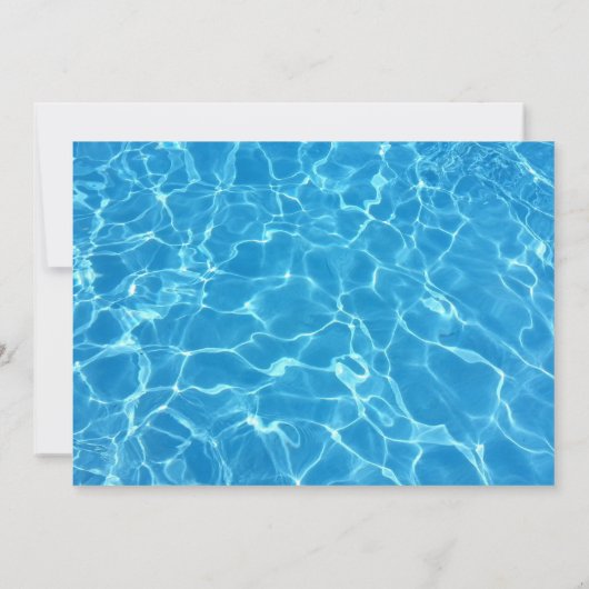 プーカッコいいルパーティー写真 |水泳誕生日 招待状 (裏面)