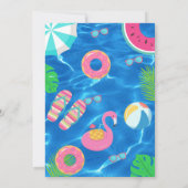 プーカッコいいルパーティー |スイミング誕生日招待状 招待状 (裏面)