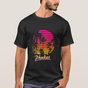 プークールケット80sパームツリーサマーサンセットタンクトップ tシャツ