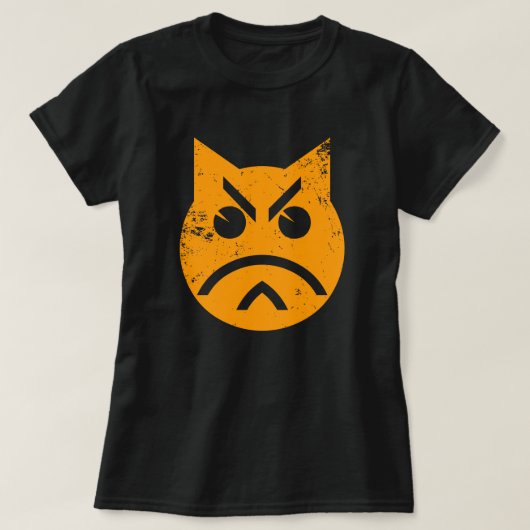 プーグランジティング猫 Tシャツ (デザイン正面)