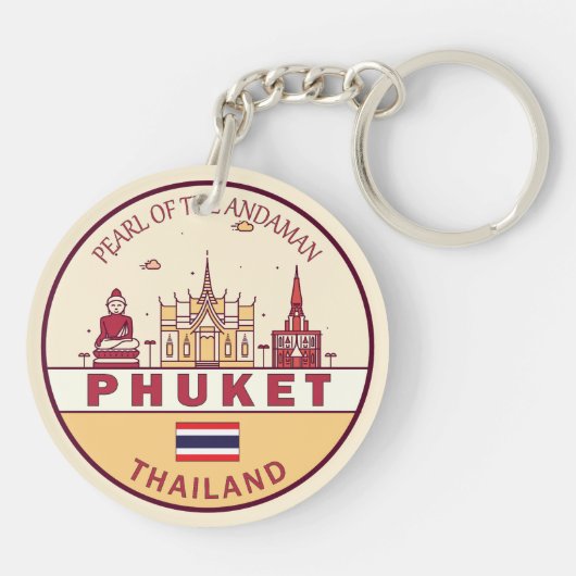 プーケットタイランドシティスカイラインエンブレム キーホルダー (裏面)