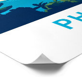 プーケットタイランドトラベルプリント ポスター (角)