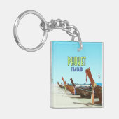 プーケットタイランドトロピカルビーチヴィンテージキーチェーン キーホルダー (正面左)