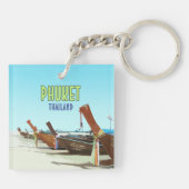 プーケットタイランドトロピカルビーチヴィンテージキーチェーン キーホルダー (裏面)