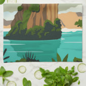 プーケットタイランドレトロ キッチンタオル (折り畳み)