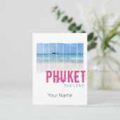 プーケットタイランドヴィンテージビーチパノラマスーベリア シーズンポストカード (スタンド正面)