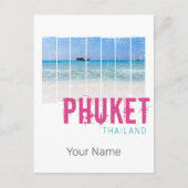 プーケットタイランドヴィンテージビーチパノラマスーベリア シーズンポストカード (正面)