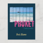 プーケットタイランドヴィンテージビーチパノラマスーベリア シーズンポストカード (正面)