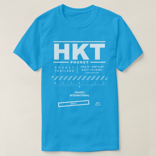 プーケ国際的ットエアポートHKT Tシャツ (デザイン正面)