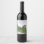 プーケ結婚ットのタパーソナライズされたイ ワインラベル (正面)