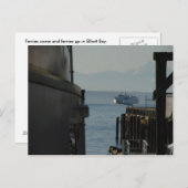 プージェット・サウンドのフェリー ポストカード (正面/裏面)