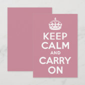 プースKeep Calm and Carry On (正面/裏面)