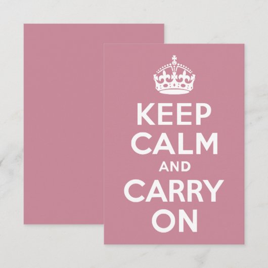プースKeep Calm and Carry On (正面/裏面)