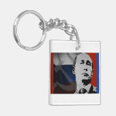 プーチンとロシア国旗 キーホルダー (正面左)
