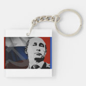 プーチンとロシア国旗 キーホルダー (裏面)
