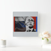 プーチンとロシア国旗 スクエア壁時計 (ホーム)
