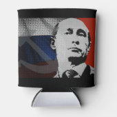 プーチンとロシア国旗 缶クーラー (正面)