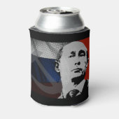 プーチンとロシア国旗 缶クーラー (缶裏面)