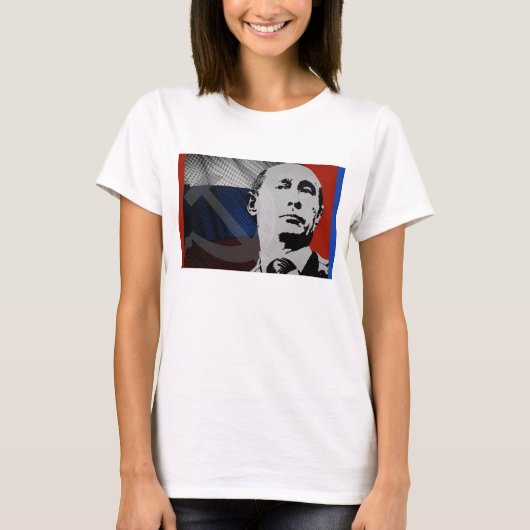 プーチンとロシア国旗 Tシャツ (正面)