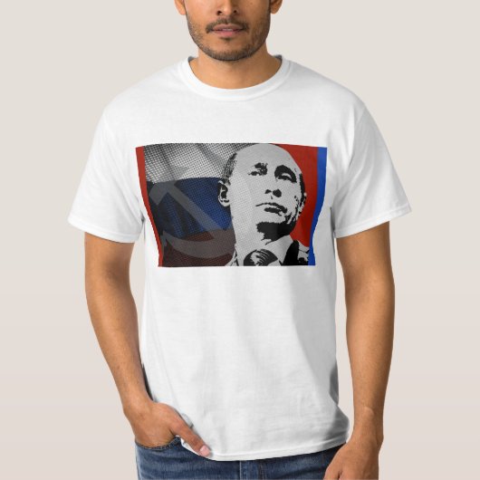 プーチンとロシア国旗 Tシャツ (正面)