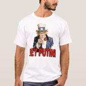 プーチンに中指を立てるサムおじさん Tシャツ (正面)