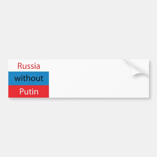 プーチンのいないロシア バンパーステッカー (正面)